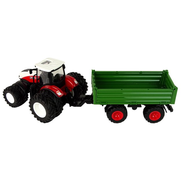 RC vilkikas su priekaba 1:24 raudonai žalias
