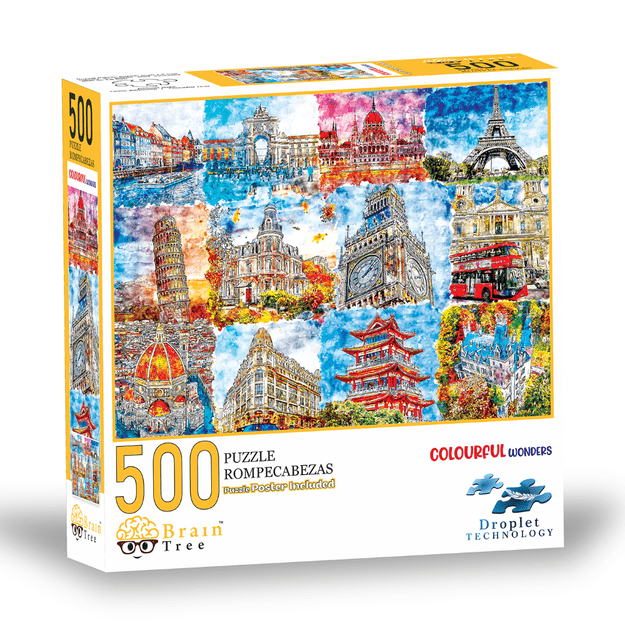 Brain Tree dėlionė, Spalvoti stebuklai, 500 det.