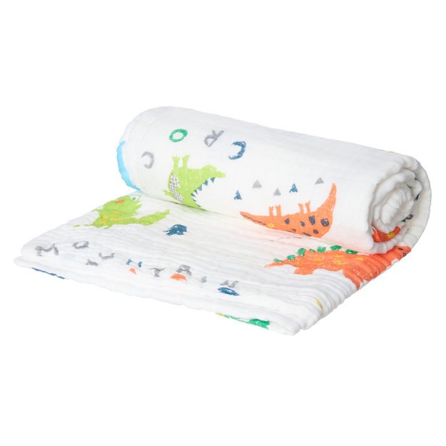 A0685 BLANKET / WRAP / TOWEL 110x105 DINOSAURS 1