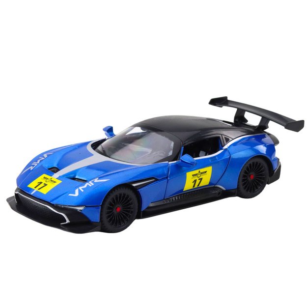 Metal Sports Car Lights Sounds Drive Blue 1:22 1