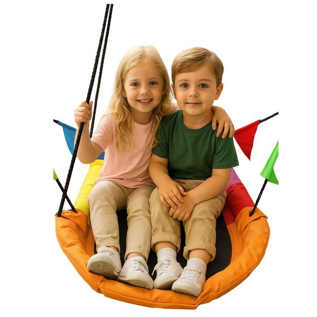 Garden Swing Stork s Nest Rectangular Colorful 167 x 75cm 3