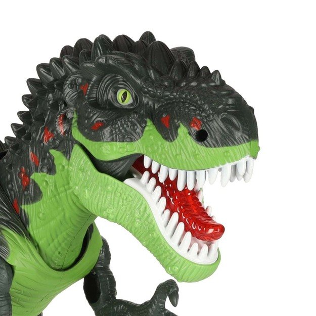 T-REX elektroniniai dinozauro pasivaikščiojimai riaumoja žaliai 27