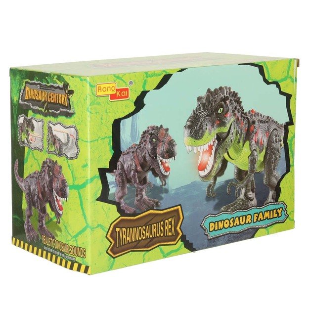 T-REX elektroniniai dinozauro pasivaikščiojimai riaumoja žaliai 33