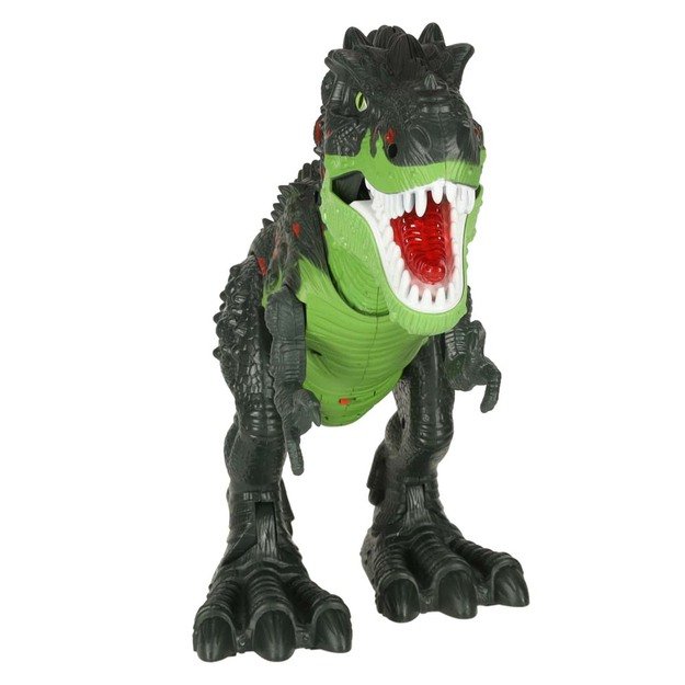 T-REX elektroniniai dinozauro pasivaikščiojimai riaumoja žaliai 24
