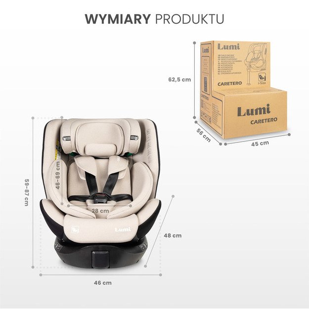 LUMI I-SIZE CAR SEAT GREEN (40-150) 27