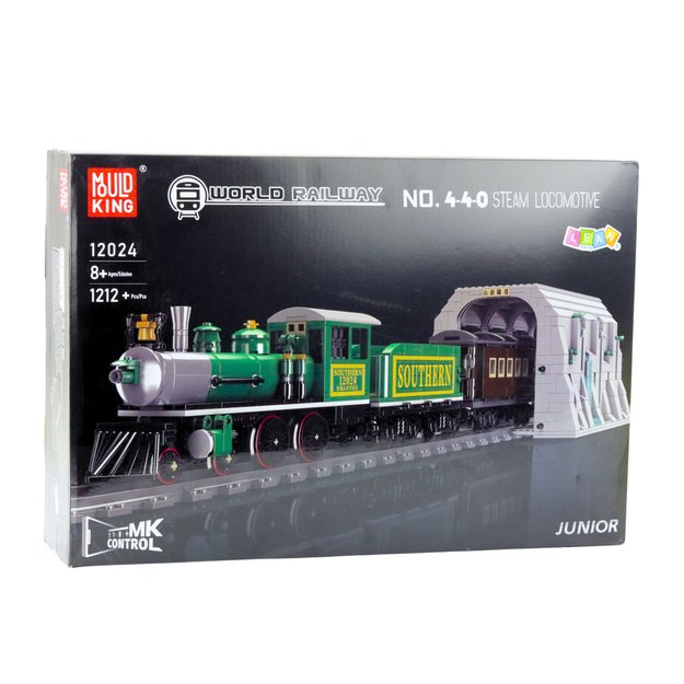 Construction Blocks Remote Controlled Steam Train RC Green 1212 pcs. 3