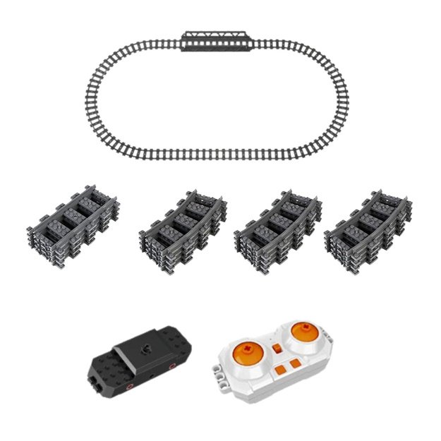 Construction Blocks Remote Controlled Steam Train RC Green 1212 pcs. 2