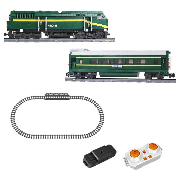 Construction Blocks Electric Train RC Train Remote Controlled 2086 pcs. 2