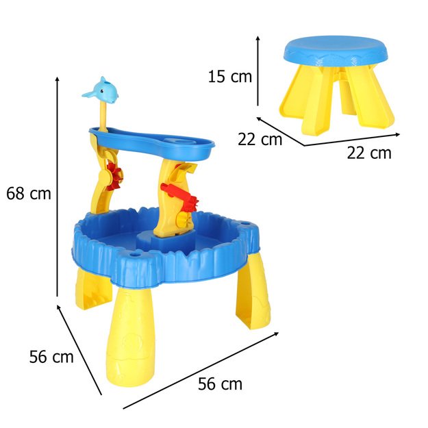 Vandens stalo smėlio ir vandens takelio dviejų lygių priedai 14