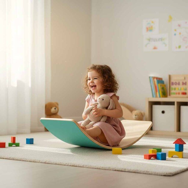 LULILO Ajlo Ajlo turkio spalvos vaikiška veltinio balansavimo lenta 1