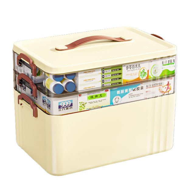 3-Level Roomy Medicine Organizer Box Home First Aid Kit 2