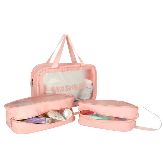 Cosmetic Bag Set (Pink)