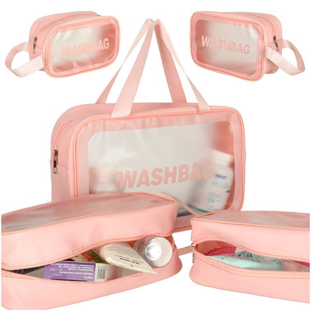 Cosmetic Bag Set (Pink)