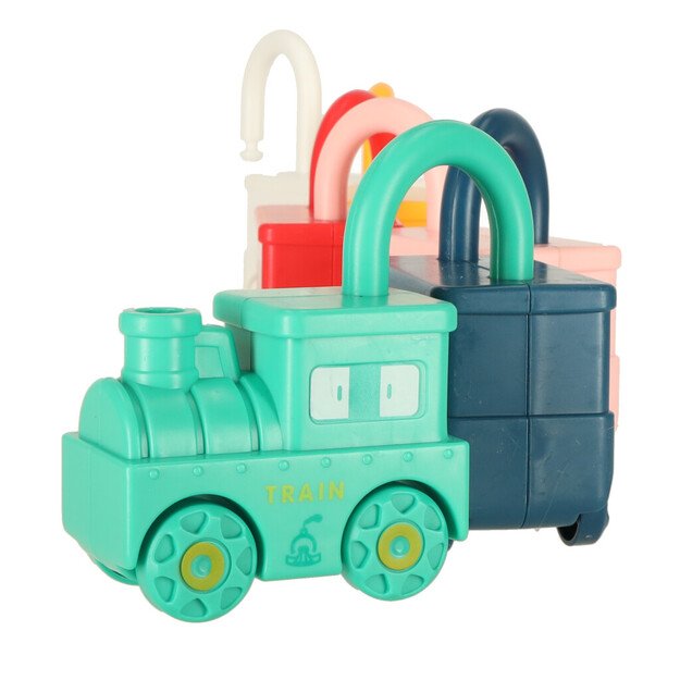 Train with unlockable locks, educational toy