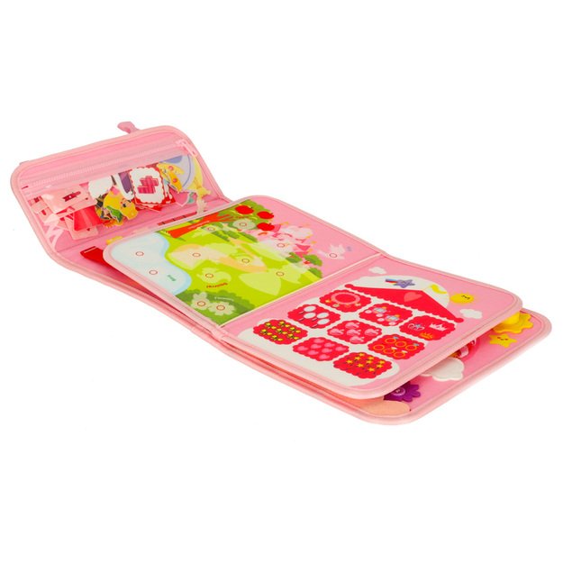 Sensorinė veiklos kuprinė montessori pink 4