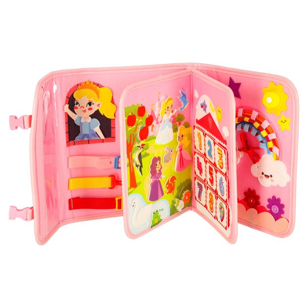 Sensorinė veiklos kuprinė montessori pink 6