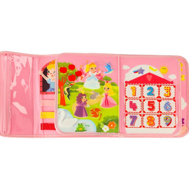 Sensorinė veiklos kuprinė montessori pink 8