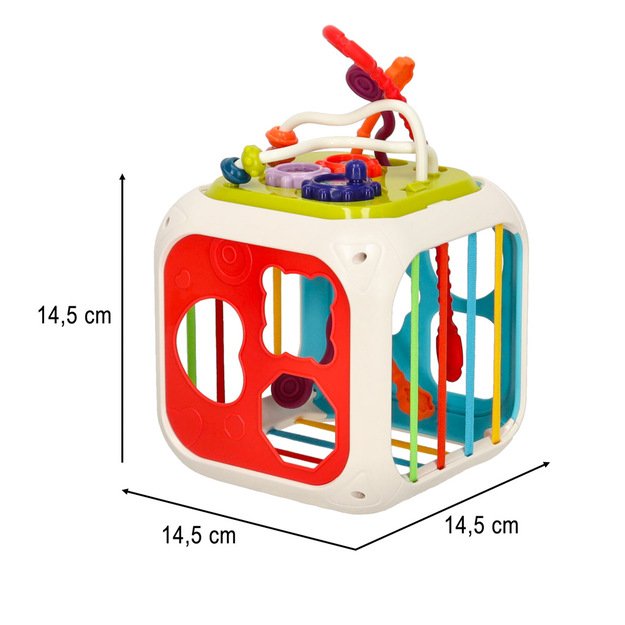 Interaktyvus mokomasis kubelių rūšiuoklis kūdikiams cimbolai 7in1 8