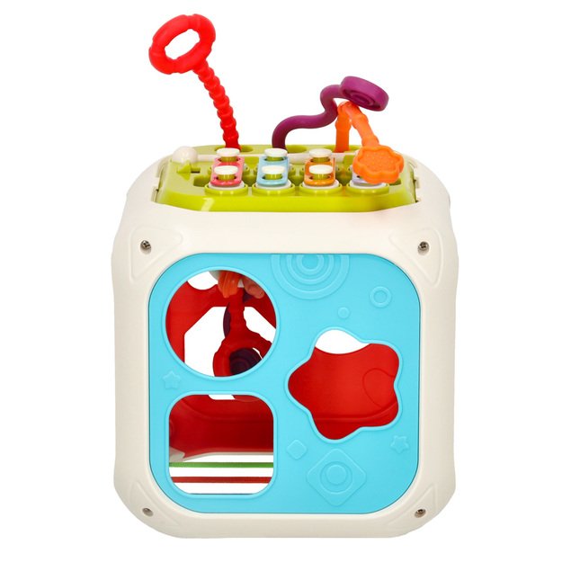 Interaktyvus mokomasis kubelių rūšiuoklis kūdikiams cimbolai 7in1 2