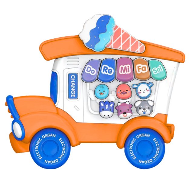 Electric Piano Educational For Toddlers Ice Cream Parlor Orange 1