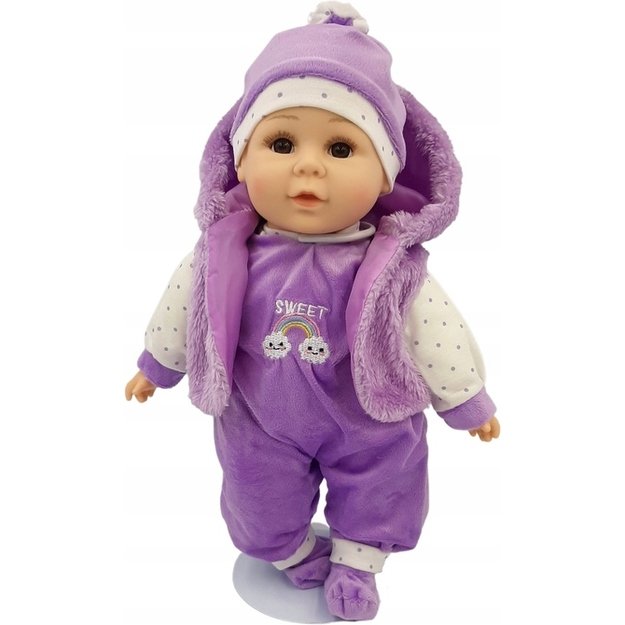 Dainuojanti lėlė (aukštis 45 cm) Violetinė 5