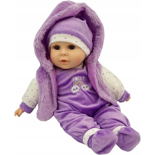 Dainuojanti lėlė (aukštis 45 cm) Violetinė 3