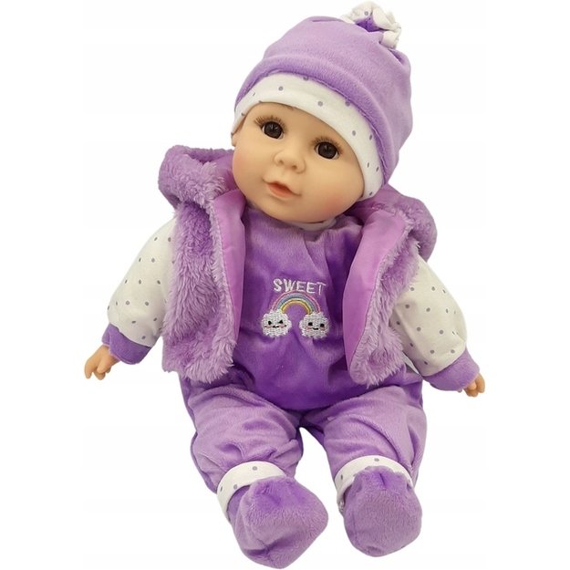 Dainuojanti lėlė (aukštis 45 cm) Violetinė 1
