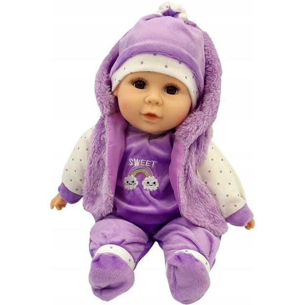 Dainuojanti lėlė (aukštis 45 cm) Violetinė 2