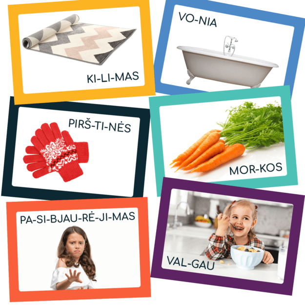 Lavinamųjų kortelių rinkinys MANO PASAULIS 2-7 metų vaikams 1