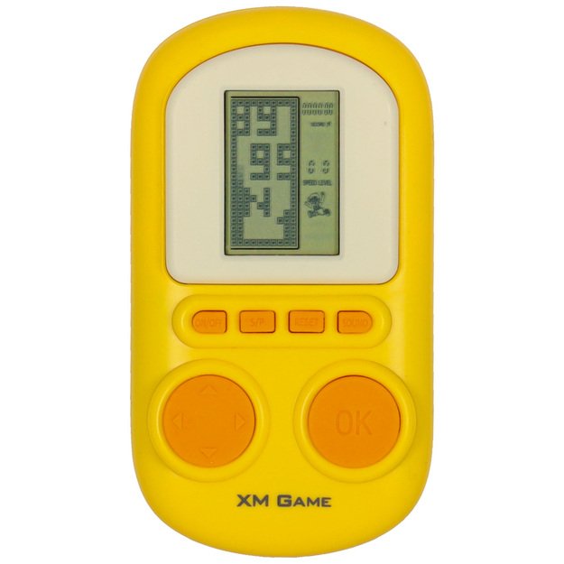 Arkadinių žaidimų nešiojamoji konsolė geltonos spalvos 1