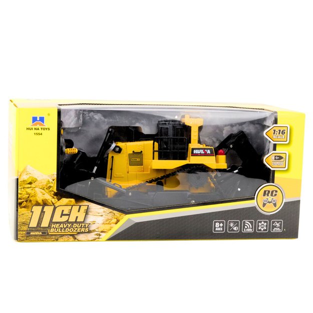 Bulldozer Bulldozer Construction Truck Remote Controlled 1:16 R/C Yellow 3