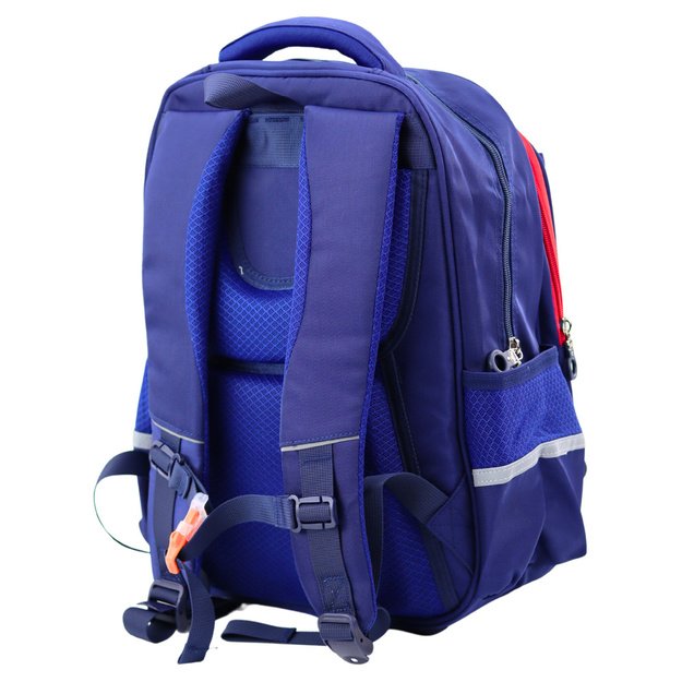 Children s School Backpack Chest Strap Navy Blue Red Space 20L 38cm 2