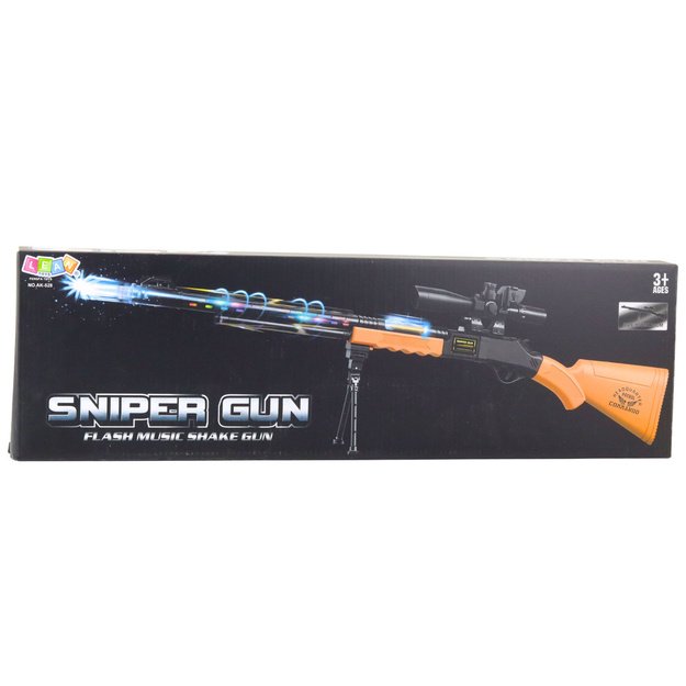 Toy Sniper Rifle AK-528 Sight Tripod Lights Sounds 3