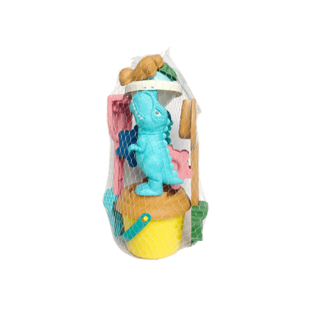 Smėlio žaislų rinkinys su malūnėliu, kibirėliu ir dinozaurų formelėmis 3