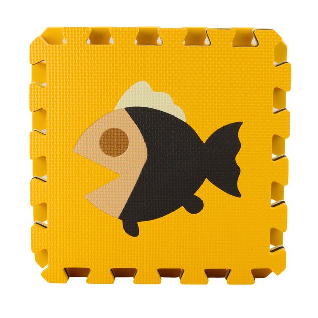 Soft Puzzle Educational Mat EVA Foam Animals Brown 16 pcs. 1