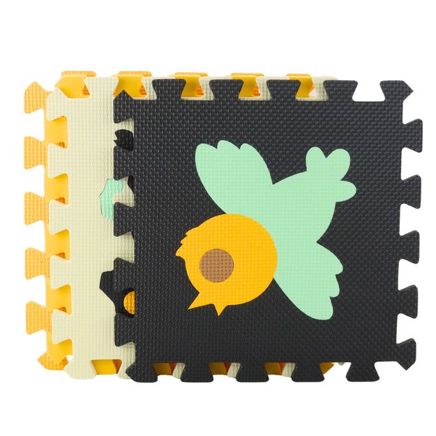 Soft Puzzle Educational Mat EVA Foam Animals Brown 16 pcs. 2