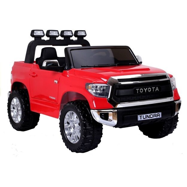 "Toyota Tundra" raudona - elektrinis pasivažinėjimo automobilis
