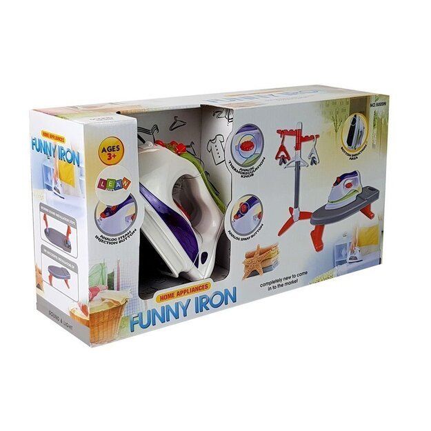 Iron on batteries. Board. Stand with hangers