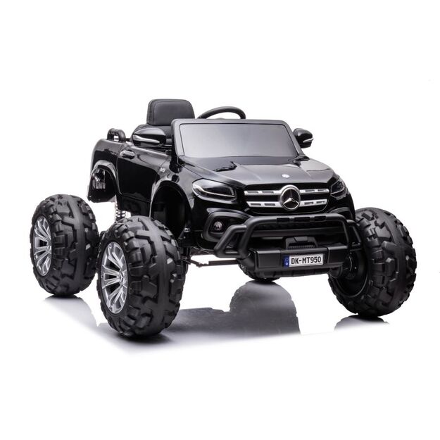 Akumuliatorinis automobilis "Mercedes DK-MT950 4x4", juodai lakuotas