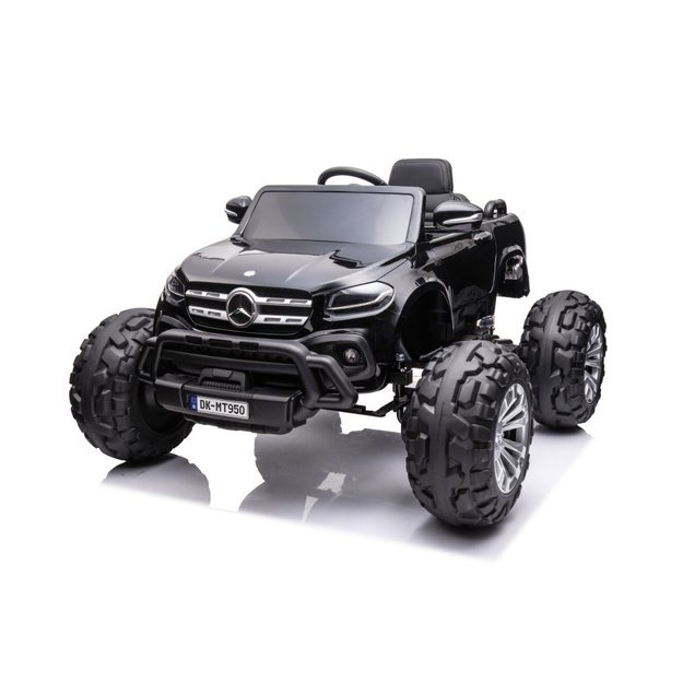 Akumuliatorinis automobilis "Mercedes DK-MT950 4x4", juodai lakuotas 17