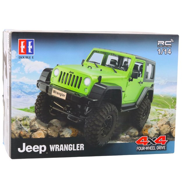 Remote Controlled Off-Road Vehicle RC Jeep Wrangler Rock Crawler Green 1:14 5