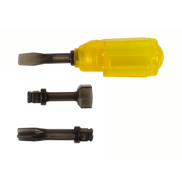 Crane Truck for Unscrewing and Turning Yellow