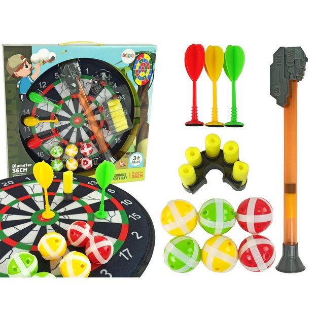 SMIGINIS SU VELCRO STRĖLYTĖMIS IR KAMUOLIUKAIS 36 CM