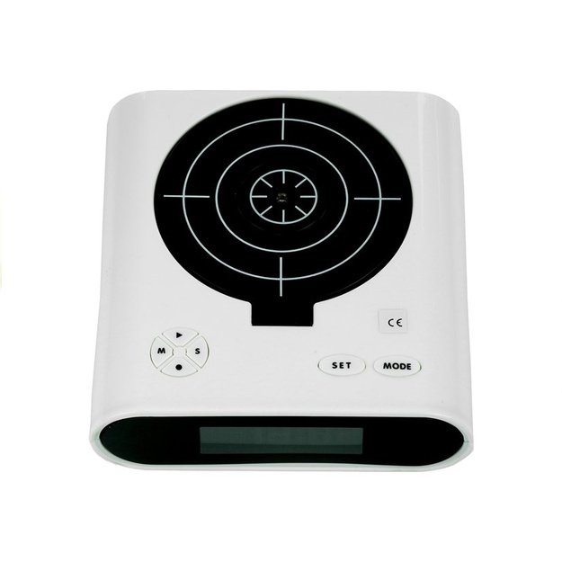 Gun Alarm Clock with Laser Pistol White 1