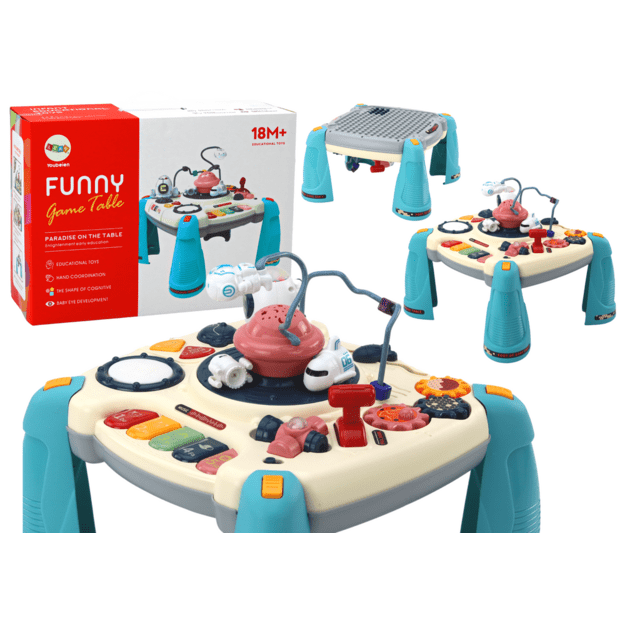 Interactive Educational Table Children s Panel Piano Space Blue