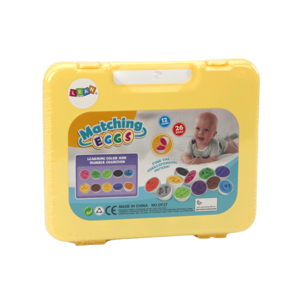 Edukaciniai kiaušiniai lagamine Dėlionė Mokymosi spalvų skaičiai 6