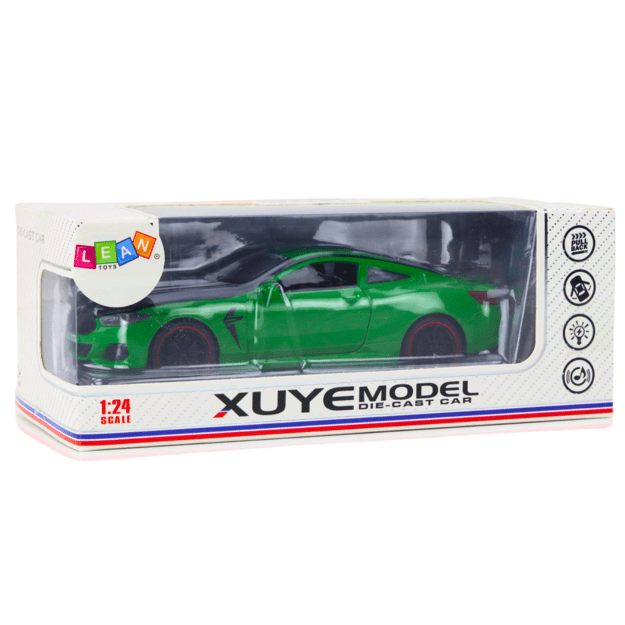 Sportinis automobilis Metalinė frikcinė pavara Atveriami elementai 1:24 Žalias 9