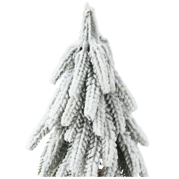 Decorative Artificial Christmas Tree on a Trunk Covered with Snow 30 x 10 cm 10