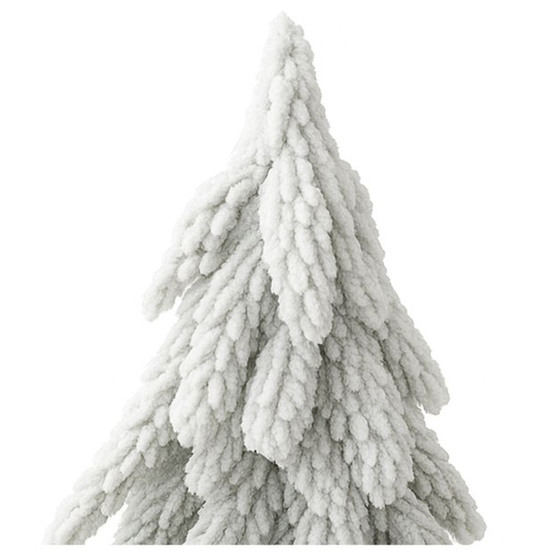 Decorative Artificial Christmas Tree on a Trunk Covered with Snow 30 x 10 cm 2