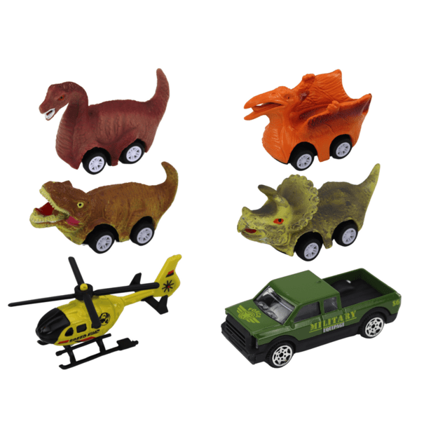 Dinozaurų sunkvežimių transportavimo spyruoklės 6vnt. 7